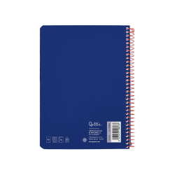 Cuaderno espiral liderpapel a5 witty tapa dura 80h 90gr cuadro 4mm con margen color azul marino