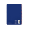Cuaderno espiral liderpapel a5 witty tapa dura 80h 90gr cuadro 4mm con margen color azul marino