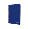 Cuaderno espiral liderpapel a5 witty tapa dura 80h 90gr cuadro 4mm con margen color azul marino