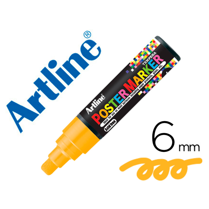Rotulador artline poster marker epp-6-nar flu punta redonda 6 mm color naranja fluor