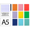 Cuaderno espiral liderpapel a5 witty tapa dura 80h 90gr cuadro 5mm con margen colores surtidos