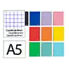 Cuaderno espiral liderpapel a5 witty tapa dura 80h 90gr cuadro 8mm con margen colores surtidos