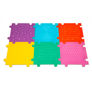 Suelo puzzle texturizado antideslizante set 6 unidades colores surtidos