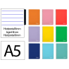 Cuaderno espiral liderpapel a5 witty tapa dura 80h 90gr rayado horizontal 8mm con margen colores surtidos