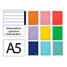 Cuaderno espiral liderpapel a5 witty tapa dura 80h 90gr rayado horizontal 8mm con margen colores surtidos