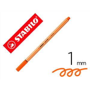 Rotulador stabilo punta de fib ra point 88 bermellon palido punta fina 0,4mm