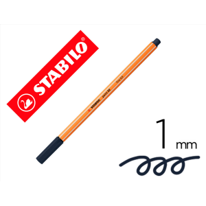 Rotulador stabilo punta de fib ra point 88 gris paynes intenso punta fina 0,4mm