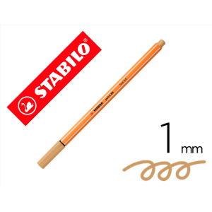 Rotulador stabilo punta de fib ra point 88 ocre punta fina 0,4mm
