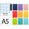 Cuaderno espiral liderpapel a5 witty tapa dura 80h 90gr rayado nº46 con margen colores surtidos