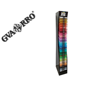 Expositor guarro metalico vacio 36 estantes para cartulina iris din a4 185 gr 30x40x200 cm