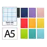 Cuaderno espiral liderpapel a5 witty tapa dura 80h 90gr rayado nº46 con margen colores surtidos