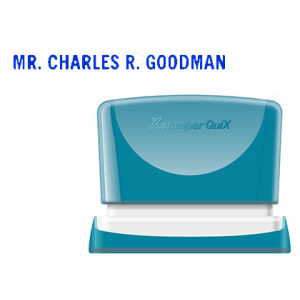 Sello x'stamper quix personalizable color azul medidas 4x60 mm q-05