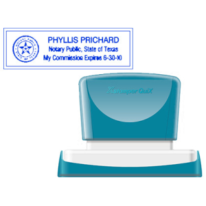 Sello x'stamper quix personalizable color azul medidas 22x69 mm q-18