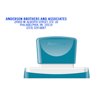 Sello x'stamper quix personalizable color azul medidas 16x83 mm q-26