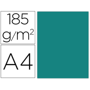 Cartulina guarro din a4 verde menta 185 gr paquete de 50 hojas