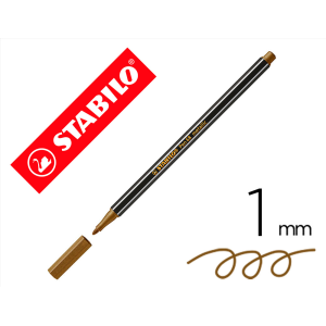 Rotulador stabilo acuarelable pen 68 metalico oro punta gruesa 1mm