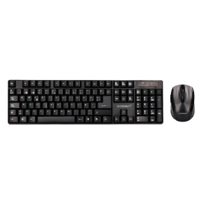 Set teclado + raton inalambrico q-connect 2.4g negro compatible windows