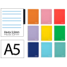 Cuaderno espiral liderpapel a5 witty tapa dura 80h 90gr pauta ancha 3,5mm con margen colores surtidos