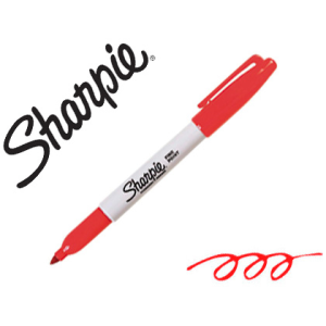 Rotulador sharpie permanente punta fina rojo