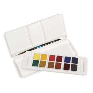 Acuarela daler rowney aquafine travel set con pincel caja de 12 colores surtidos