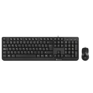 Set teclado y raton con cable ngs cocoa usb color negro