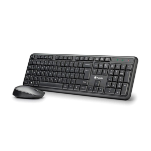 Set teclado y raton ngs harmony inalambrico silencioso con 12 teclas multimedia color negro