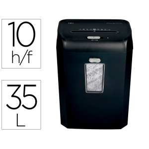 Destructora de documentos rexel promax qs rsx1035 capacidad 10 hojas particulas destruye grapas clips y