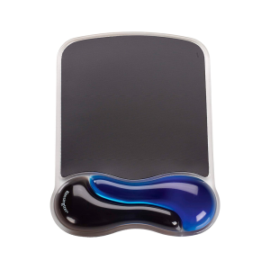 Alfombrilla para raton kensington duo gel con reposamuñecas color negro/azul 240x182x25 mm