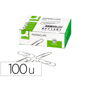 Clips zinc q-connect n 4 labiados 50 mm caja de 100 unidades