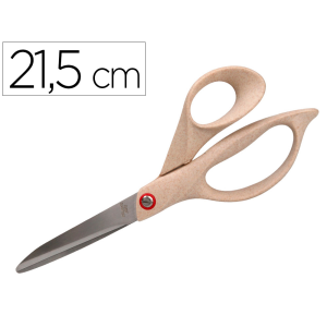 Tijera oficina liderpapel acero inoxidable mango eco material 8/' 21,5 cm en blister