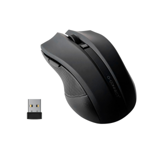 Raton q-connect optico inalambrico 1000 dpi receptor usb 2,4 ghz negro