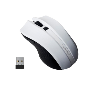 Raton q-connect optico inalambrico 1000 dpi receptor usb 2,4 ghz blanco