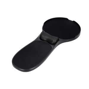 Reposabrazos ergonomico q-connect con alfombrilla de raton y apoyo de muñeca color negro 220x140x480 mm