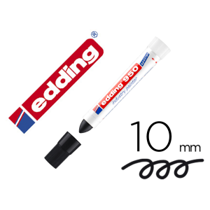 Marcador edding permanente 950 pasta opaca negra punta redonda 10 mm para superficies oxidadas/rugosas