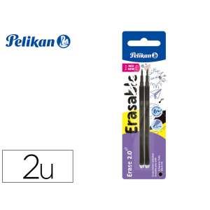 Recambio roller pelikan erase 2.0 color negro blister de 2 unidades