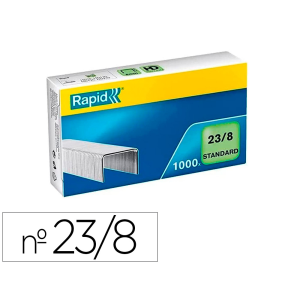 Grapas rapid 23/8 mm galvanizada caja de 1000 unidades