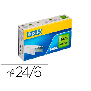 Grapas rapid 24/6 mm galvanizada caja de 1000 unidades