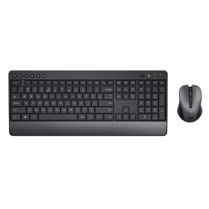 Set teclado + raton trust trezo inalambrico eco usb micro color negro