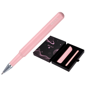 Roller y funda de similpiel belius space b color minimalista rosa tinta azul caja de diseño