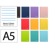 Cuaderno espiral liderpapel din a5 witty tapa dura 80h 90gr rayado montessori 3,5 mm colores surtidos