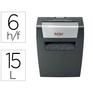 Destructora de documentos rexel momentum x406 p4 capacidad de corte 6 hojas destruye grapas y clips