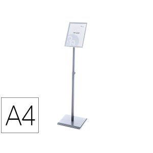 Expositor rocada de suelo magnetico rotativo 90 horizontal/vertical altura ajustable din a4
