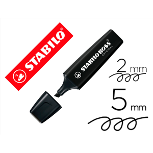 Rotulador stabilo boss pastel fluorescente nature colors negro