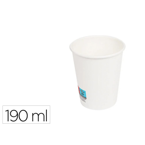 Vaso de papel blanco bunzl...