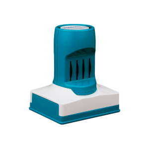 Sello x stamper quix personalizable con fechador color negro 34x54 mm q82
