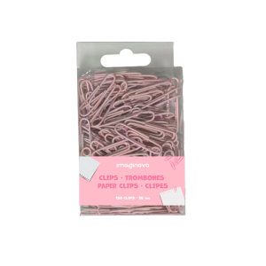 Clips imaginovo pastel 28 mm caja de 150 unidades rosa