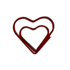 Clips imaginovo 28 mm forma corazones en blister de 10 unidades