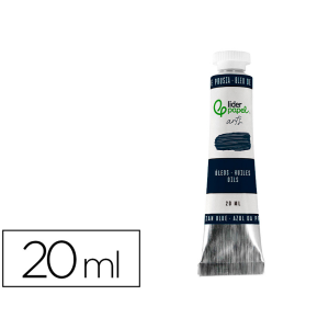 Pintura al oleo liderpapel tubo de aluminio de 20 ml color azul de prusia