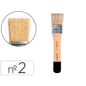 Brocha paletina plana liderpapel ancho 33,5 mm de pelo de cerda certificado fsc