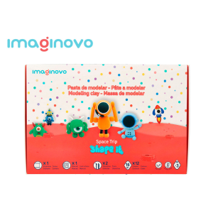 Pasta para modelar imaginovo de secado al aire set de 12 colores shape it space trip herramientas e instrucciones